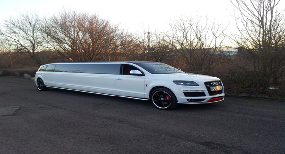 black audi q7 stretch limo