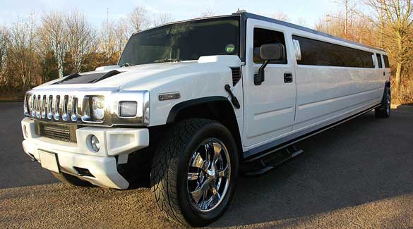 white hummer limo